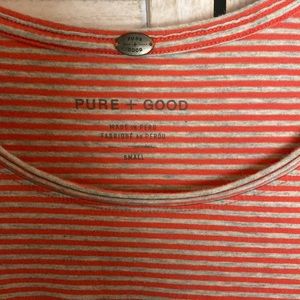 Anthropologie Pure + Good Shirt Striped Long Sleeved Shirt / Top.  Size Small